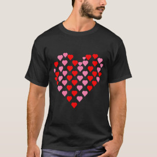 Women's Nk And Red Hearts Lovers Funny Valentine’s T-Shirt