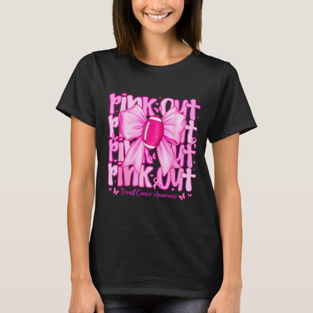 Womens Nk Out Football Tackle Breast Cancer Awaren T-Shirt (Front)
