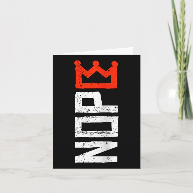 Womens No Kings Protest Sign Vertical Nope V-neck  Card (Front)