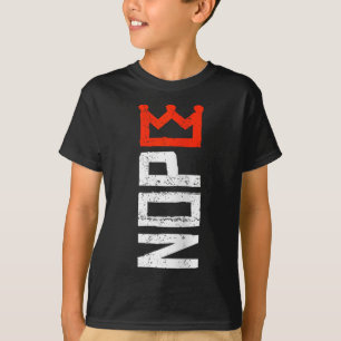 Womens No Kings Protest Sign Vertical Nope V-neck T-Shirt
