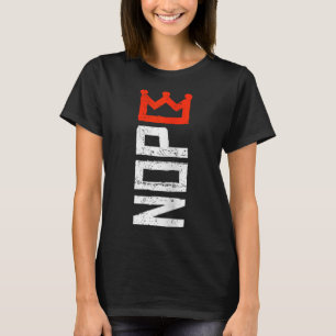 Womens No Kings Protest Sign Vertical Nope V-neck  T-Shirt