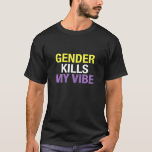 Womens Nonbinary Flag Enby Genderqueer Non Binary T-Shirt