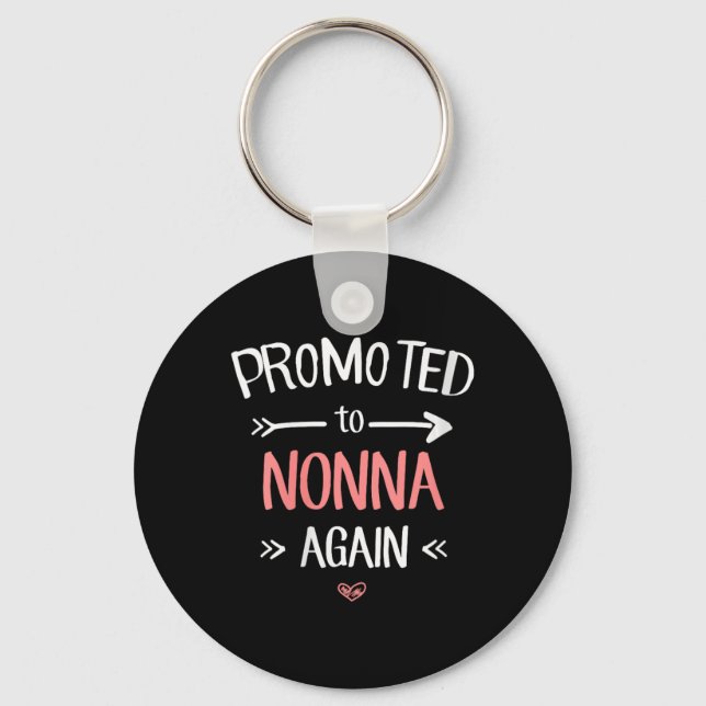 Womens Nonna New Promoted To Nonna Again V-neck  Key Ring (Front)
