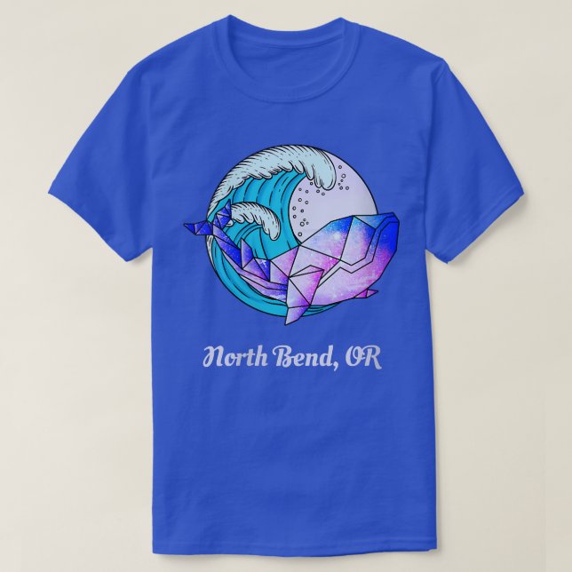 Womens North Bend OR Japanese Paint Geometric Orca T-Shirt (Design Front)
