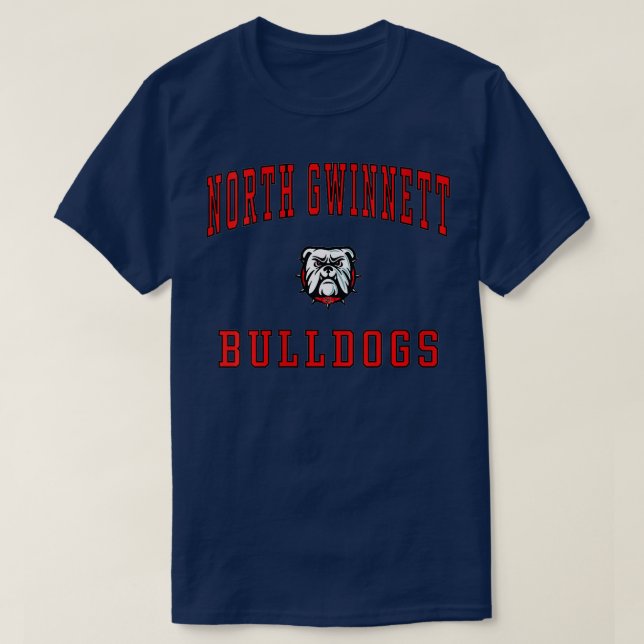 Womens North Gwinnett High School Bulldogs VNeck  T-Shirt (Design Front)