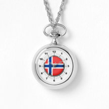 Women's Norway Flag Wraparound Silver Watch