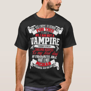 Womens Not A Vampire Funny Phlebotomy Technician P T-Shirt