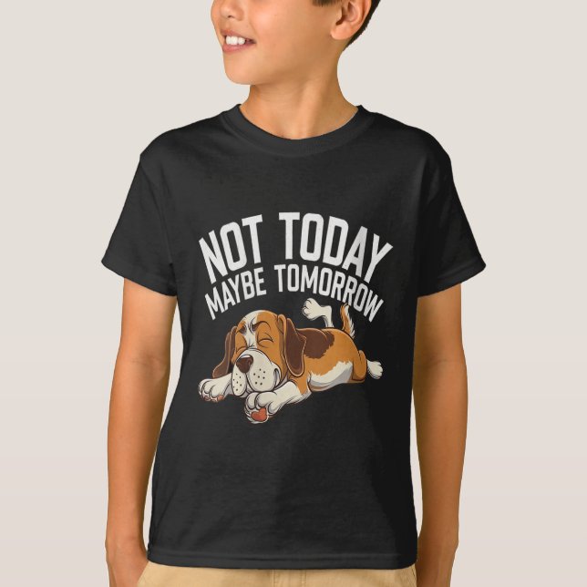 Womens Not Today Maybe Tomorrow Funny Lazy Dog Sle T-Shirt (Front)