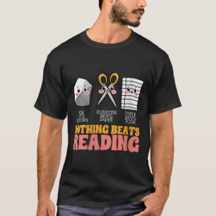 Womens Nothing Beats Reading Book Librarian Across T-Shirt
