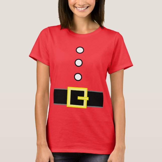 Women's Novelty Christmas SANTA'S ELF SUIT COSTUME T-Shirt (Front)