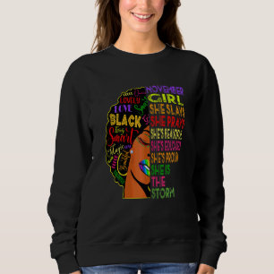 Womens November Birthday Girls November Girl She Sweatshirt