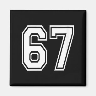 Womens Number 67 Numbered Uniform Srts Jersey Team Magnet