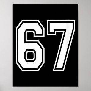 Womens Number 67 Numbered Uniform Srts Jersey Team Poster