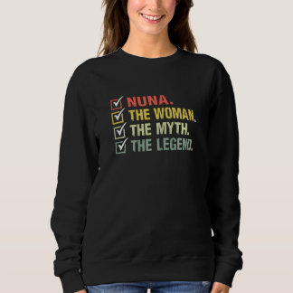 Womens Nuna The Woman The Myth The Legend Vintage  Sweatshirt
