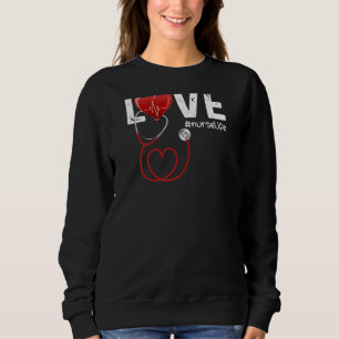 Womens Nurse Life Nurse Graduation Rn Lpn Cna Heal Sweatshirt