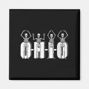 Womens O-h-i-o State Skeletons Funny Ohio Vintage Magnet