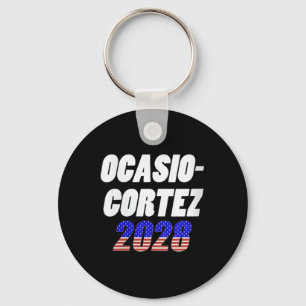 Womens Ocasio-cortez 2028 - Aoc For President V-ne Key Ring