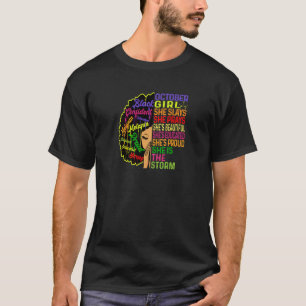 Womens October Birthday Girls October Girl She Sl T-Shirt