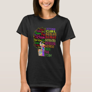 Womens October Birthday Girls October Girl She Sl T-Shirt