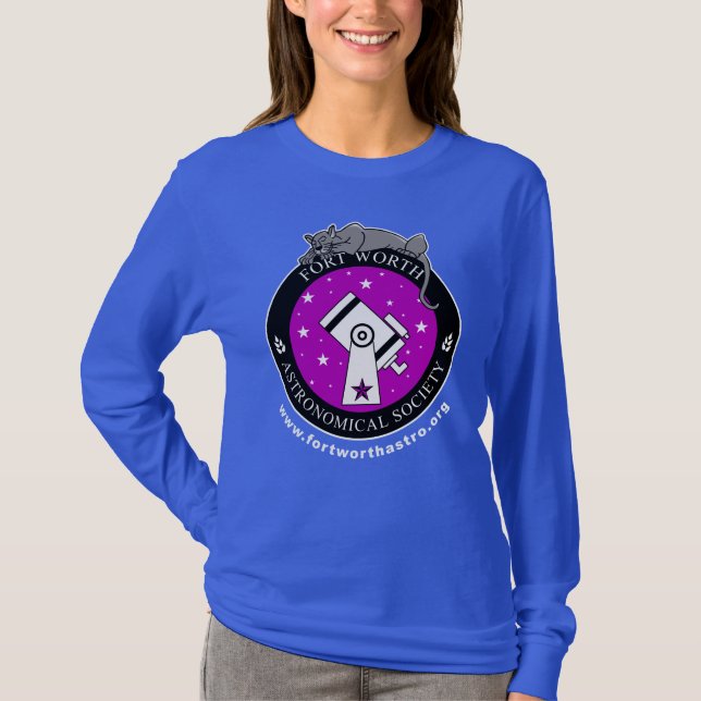 Women's Official Logo Long Sleeve Shirt Blue (Front)