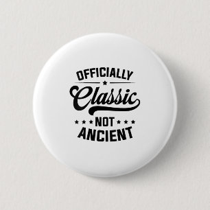 Womens Officially Clic, Not Ancient V-neck 6 Cm Round Badge