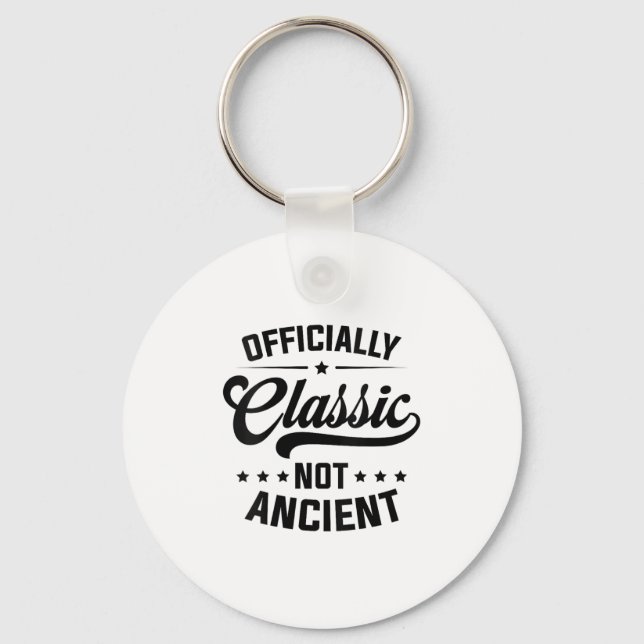 Womens Officially Clic, Not Ancient V-neck  Key Ring (Front)