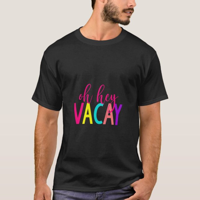 Womens Oh Hey Vacay Tank Cute Vacation Summer Crui (Front)