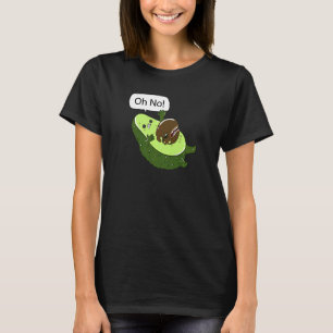 Womens Oh No Avocado Alien Pregnant Mama Childbirt T-Shirt