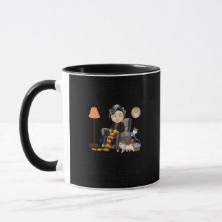 Womens old lady loves knitting born in october mug