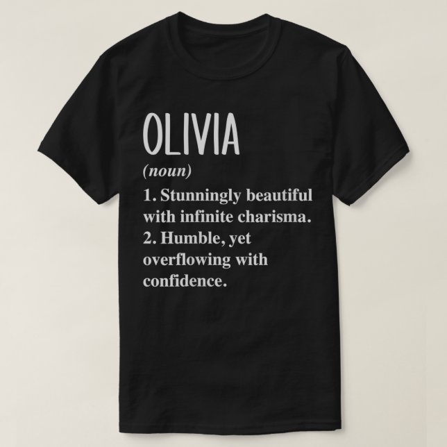 Womens Olivia First Name Definition Personalised G T-Shirt (Design Front)