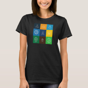 Womens Om Green Yoga 5 T-Shirt
