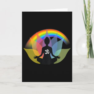 Womens Om Meditation Yoga Ckprint Card