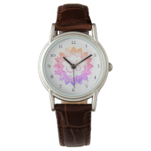 *~* Women's Om New Age Flower Lotus Mandala Watch