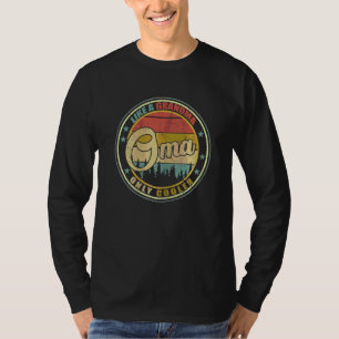 Womens Oma Like A Grandma Only Cooler Vintage Moth T-Shirt