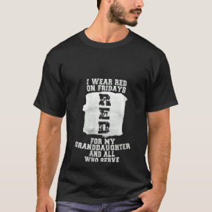 Womens On Friday We Wear Red On Friday Military fo T-Shirt