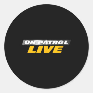 Womens On Patrol Live Logo V-neck  Classic Round Sticker