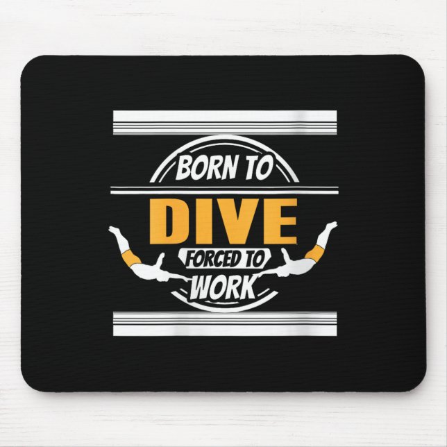 Womens Onate Diver Life Humour Career Balance Joke Mouse Mat (Front)