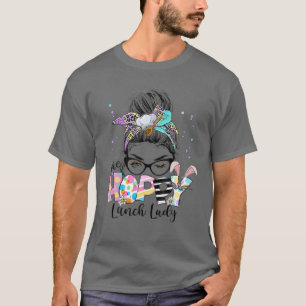Womens One Hoppy Lunch Lady Cafeteria Staff Easter T-Shirt