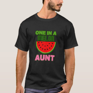 Womens One In A Melon Aunt Summer Watermelon Vibe T-Shirt