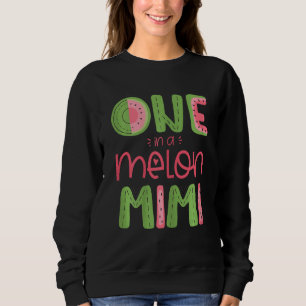 Womens One In A Melon Mimi Cute Watermelon First B Sweatshirt