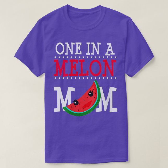 Womens One In A Melon Mum Funny Watermelon Pun Sum T-Shirt (Design Front)