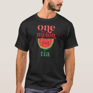 Womens One In A Melon Tia Cute Watermelon First Bi T-Shirt