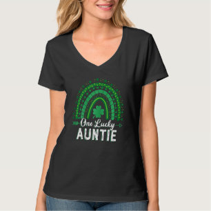 Womens One Lucky Auntie Rainbow St Patrick's Day F T-Shirt