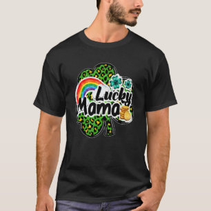 Womens One Lucky Mama St Patricks Day Funny Mum Ir T-Shirt
