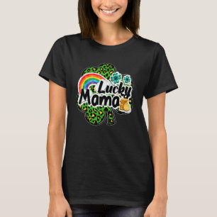 Womens One Lucky Mama St Patricks Day Funny Mum Ir T-Shirt