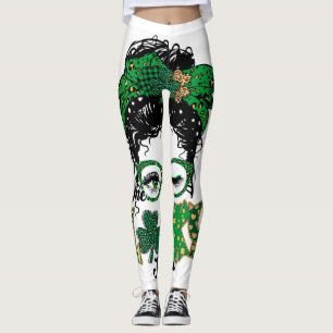 Womens One Lucky Mama St Patricks Day Mum Mother S Leggings