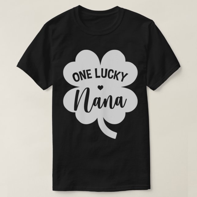 Womens One Lucky Nana Shamrock Four Leaf Clover St T-Shirt (Design Front)