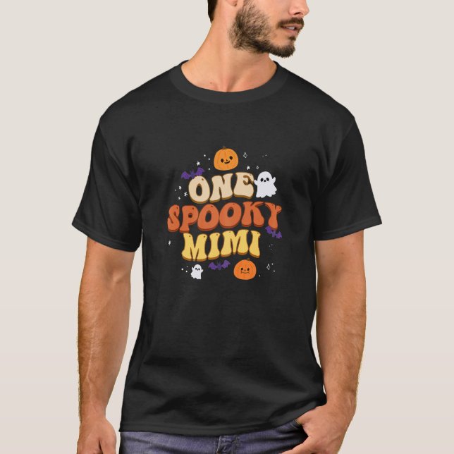 Womens One Spooky Mimi Boo Halloween Cute Family T-Shirt (Front)