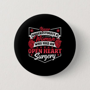 Womens Open Heart Surgery Design For Heart Health  6 Cm Round Badge