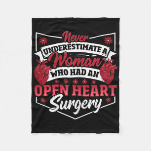 Womens Open Heart Surgery Design For Heart Health  Fleece Blanket